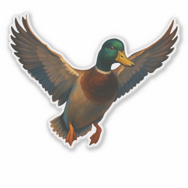 Calcomanía recortada de Mallard (Anverso)