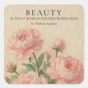 Calcomanía rectangular de la cita de belleza de St