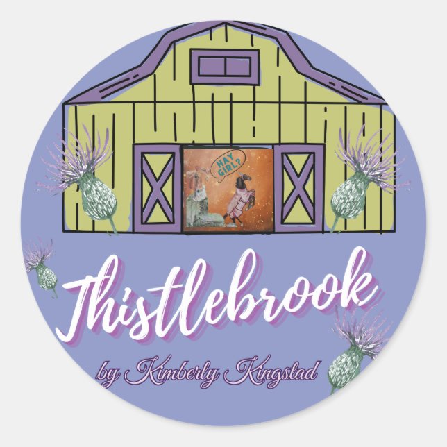 calcomanía redonda clásica marca thistlebrook (Anverso)