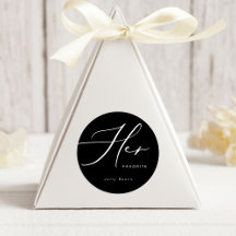 Calcomanía redonda de favorita moderna minimalista