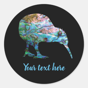 CALCOMANÍA REDONDA PERSONALIZABLE DE KIWI DE NUEVA