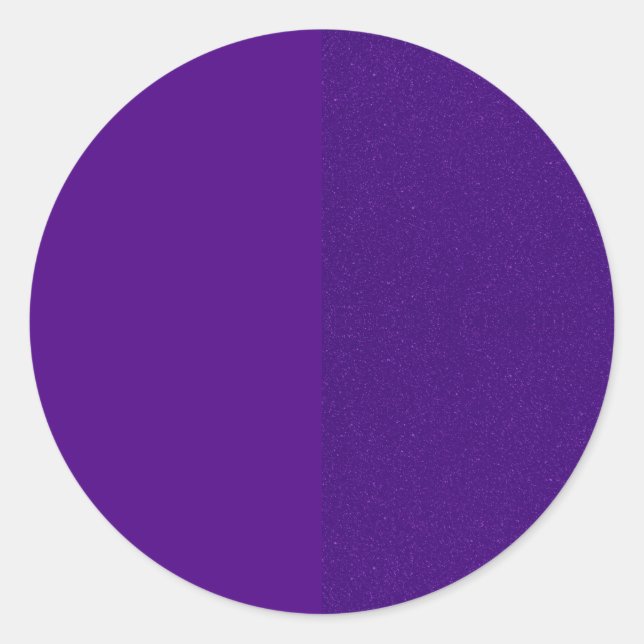 Calcomanía redonda personalizada – Morado sólido y (Anverso)