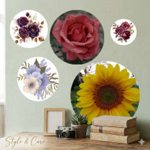Calcomanía redonda personalizada para pared con tu