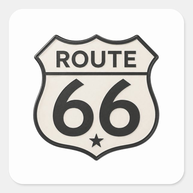 Calcomanía Retro de Escudo de Carretera Clásica (Anverso)