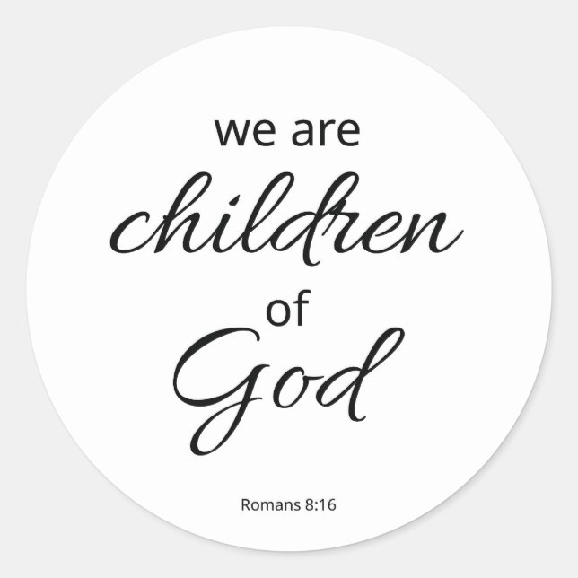 Calcomanía Romanos 8:16 | Hijos de Dios (Anverso)