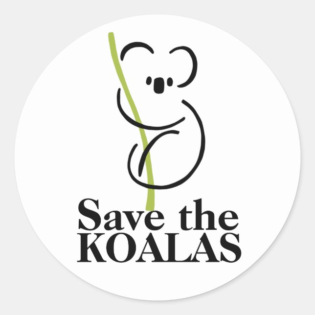 Calcomanía Salva los Koalas (Anverso)