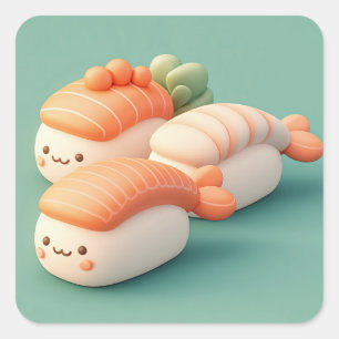 Calcomanía Trio de Sushi de Happy Clay