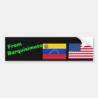 Calcomanía vehículo Venezuela Estados Unidos Barqu