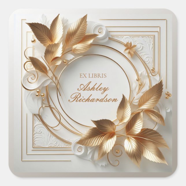 Calcomanía Vintage Ex Libris (Anverso)