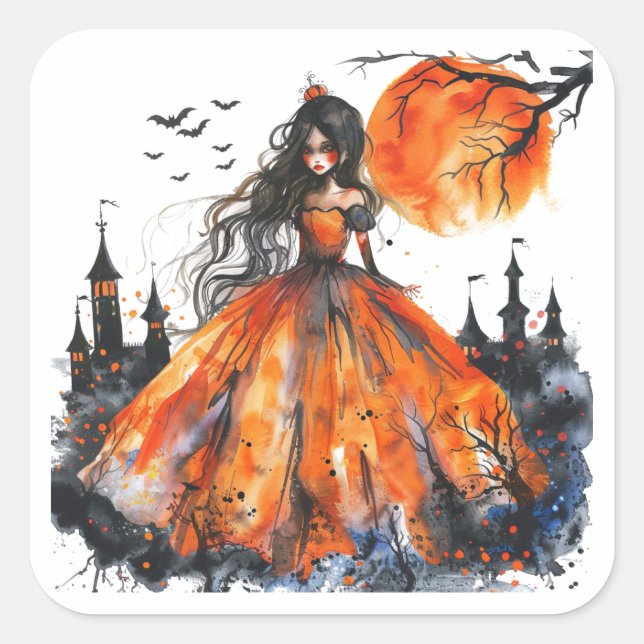Calcomanía Vintage Midnight Witch (Anverso)