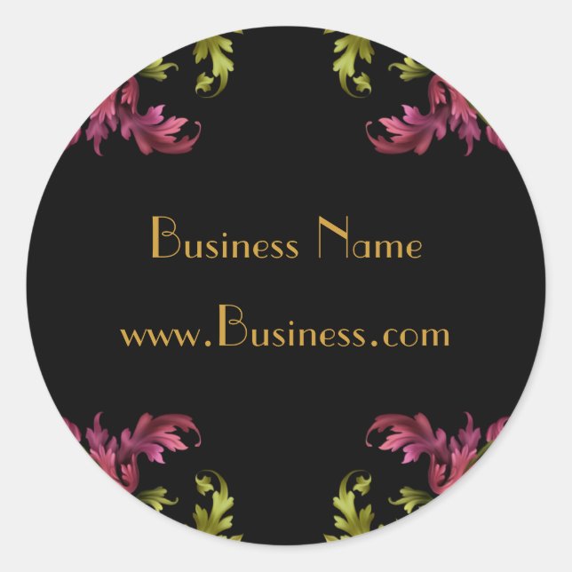 Calcomanía Vintage negro oro y rosa (Anverso)