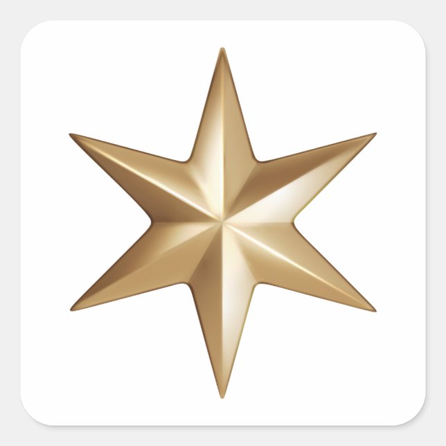 Calcomanías cuadradas de estrella (Anverso)