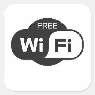 Calcomanías cuadradas de Wifi gratis
