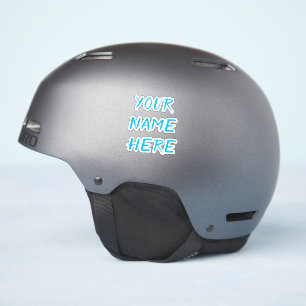 Calcomanías de casco de texto de nombre personaliz