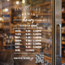 Calcomanías de código qr de ventana de negocio mod