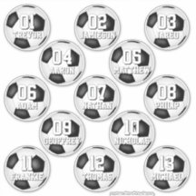calcomanías de fútbol personalizadas para 13 niños