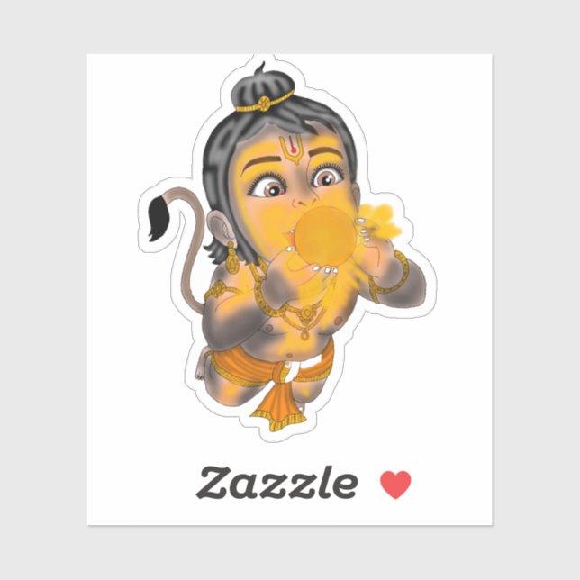 Calcomanías de Hanuman niño (Hoja)