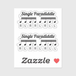 calcomanías de paradiddle simple