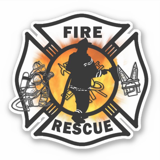Calcomanías de rescate de bomberos (Anverso)
