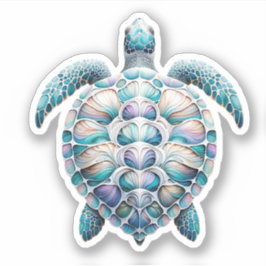 Calcomanías de Tortuga Marina al Acuarela