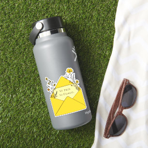 Calcomanías de vinilo de cita inspiradora de flore