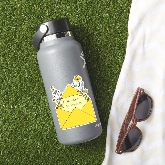 Calcomanías de vinilo de cita inspiradora de flore (HydroFlask Insitu)