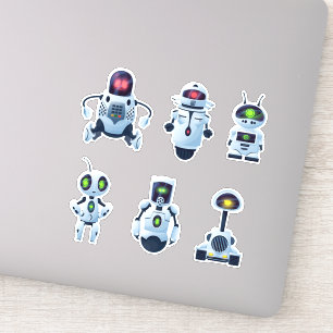 Calcomanías de vinilo de robots espaciales