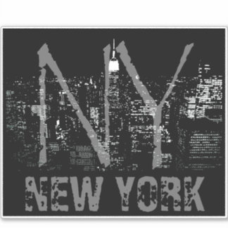 Calcomanías personalizadas de arte de Nueva York N
