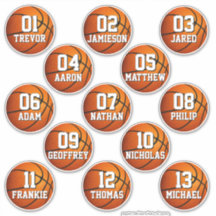 calcomanías personalizadas de baloncesto para 13 n