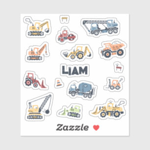 Calcomanías personalizadas de camiones de construc
