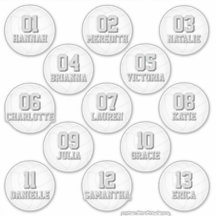 calcomanías personalizadas de voleibol para 13 niñ