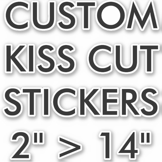 Calcomanías personalizadas KISS CUT 6"x6" MEDIUM (Anverso)