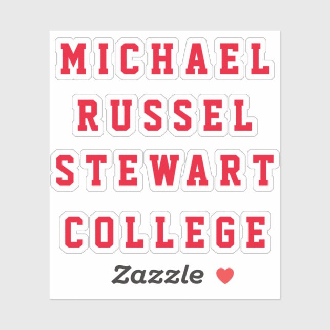 Calcomanías transparentes de 4 líneas con tu nombr (Hoja)