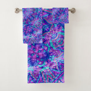 Caleidoscopio Fractal Púrpura y Azul