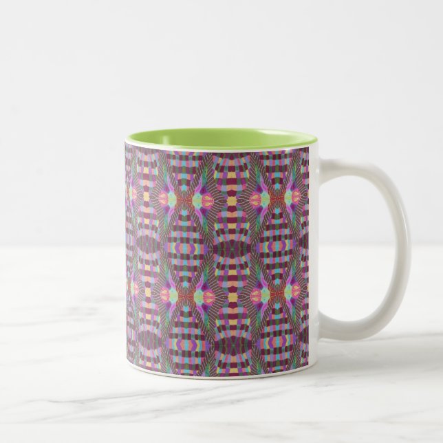 Caleidoscopio púrpura taza del Dos-Tono de 11 (Derecha)