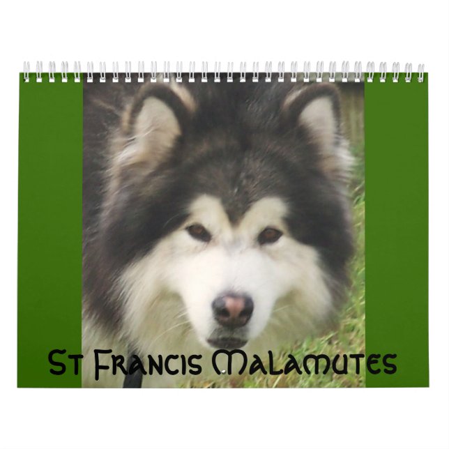 Calendario 100_2382, Malamutes de St Francis (Tapa)