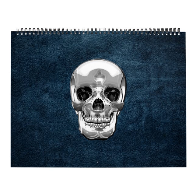 Calendario [100] Cráneo humano plateado (Tapa)