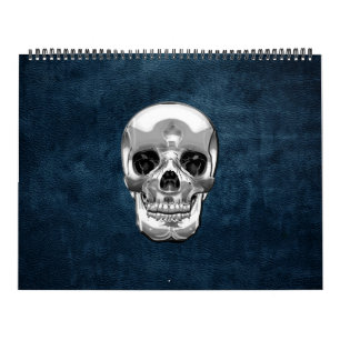 Calendario [100] Cráneo humano plateado