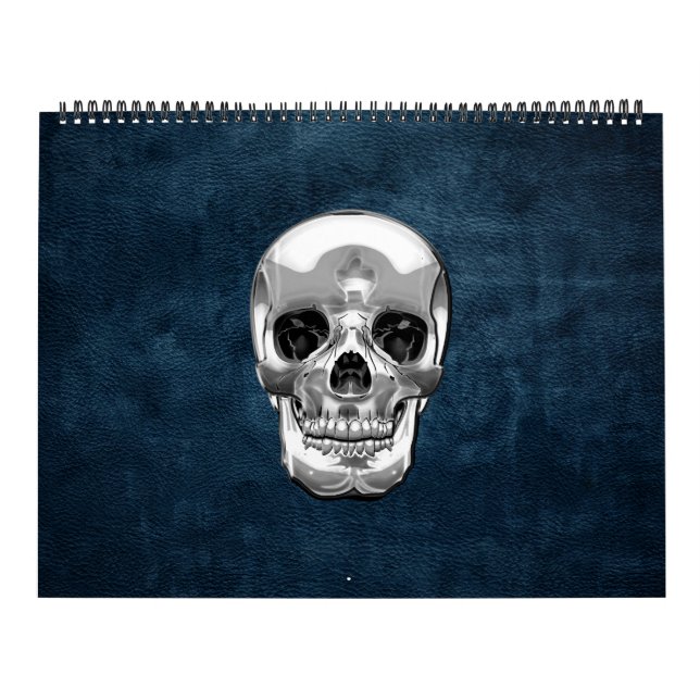 Calendario [100] Cráneo humano plateado (Tapa)