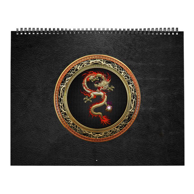 Calendario [100] Dragón chino de oro Fucanglong (Tapa)