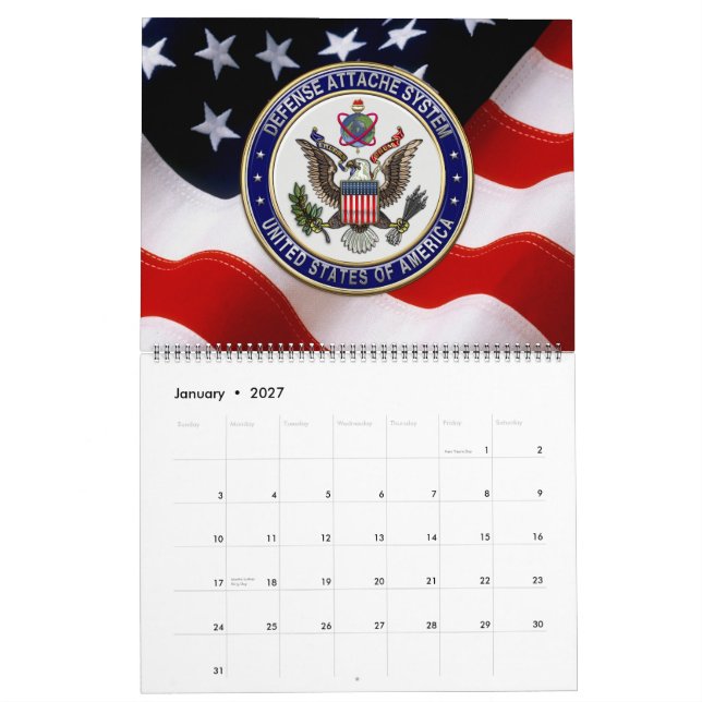 Calendario [100] Emblema del sistema adjunto de defensa (DAS) (Jan 2027)