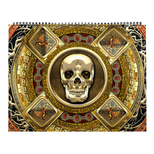 Calendario [100] Mictlantecuhtli - Dios azteca de la muerte (Tapa)