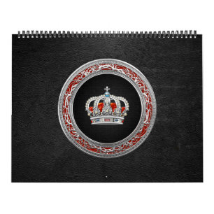 Calendario [100] Príncipe-Princesa Rey-Reina Crown [plata]