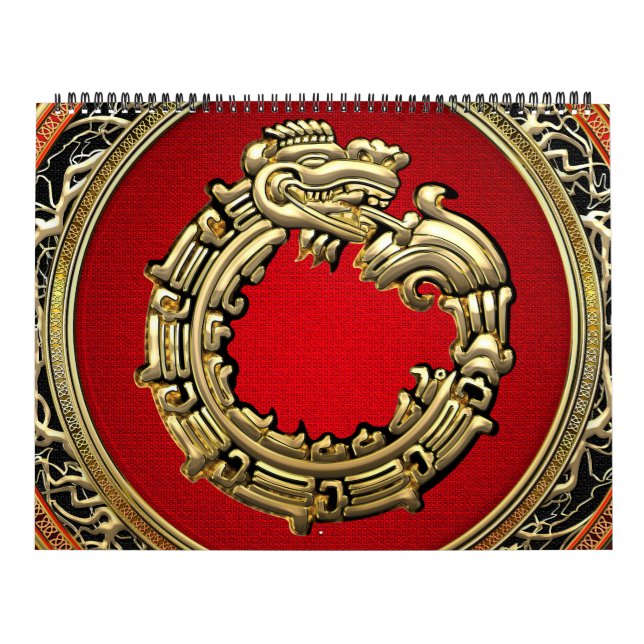Calendario [100] Serpent God Quetzalcoatl [Oro] (Tapa)