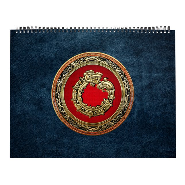 Calendario [100] Serpent God Quetzalcoatl [Oro] (Tapa)