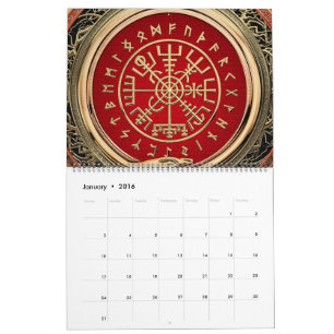 Calendario [100] Vegvisir - Viking Gold Magic Runic Compass