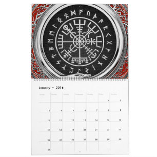 Calendario [100] Vegvisir - Viking Silver Magic Runic Compass