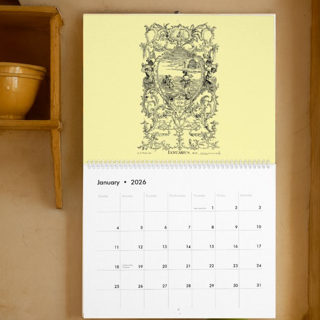 Calendario 12 Baroque Rococo 18th Century Cartouches (Subido por el creador)