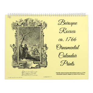 Calendario 12 Barroco Rococó ca. 1766 Impresiones de Calendar