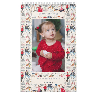Calendario 12 Días de Navidad Foto ecru